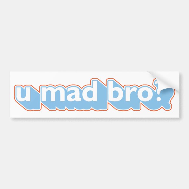 Autocollant De Voiture Bro fou d'U ? (Devant)