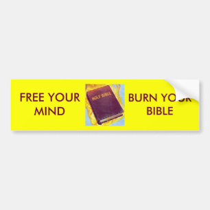 Autocollant De Voiture Brûlez votre bible