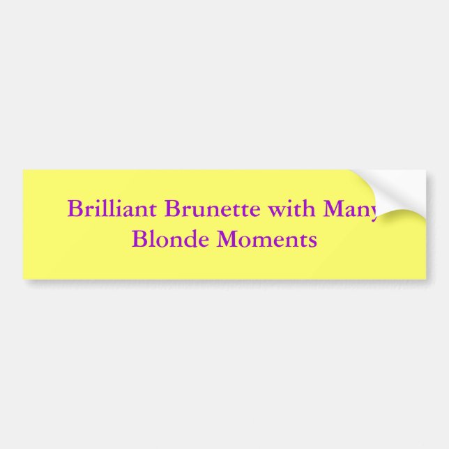 Autocollant De Voiture Brune brillante avec beaucoup de moments blonds (Devant)