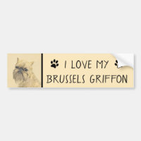 Bruxelles Griffon Peinture - Cute Original Chien A