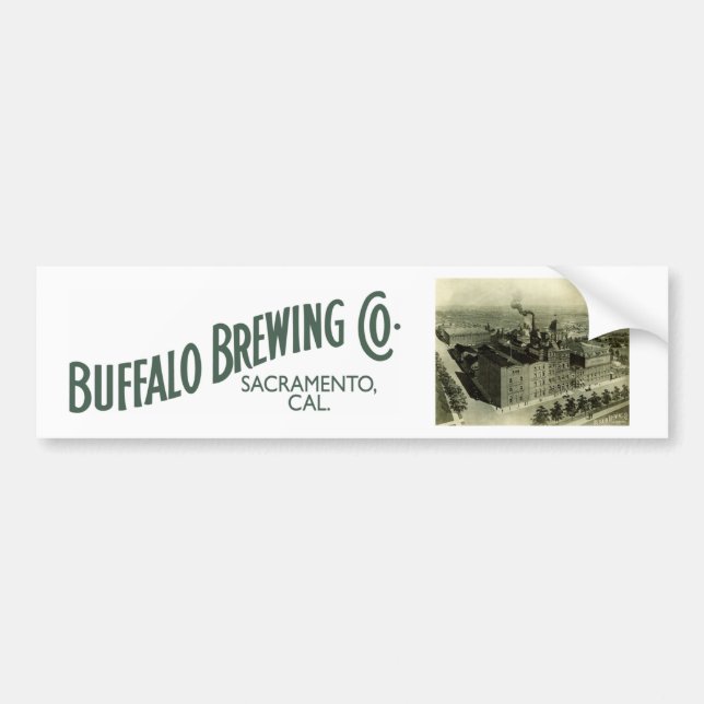 Autocollant De Voiture Buffalo Brewing Company, Sacramento, CA (Devant)