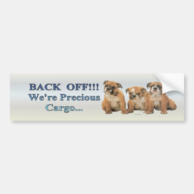 Autocollant De Voiture bulldog_pups2_bumpersticker (Devant)