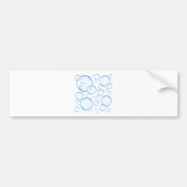Autocollant De Voiture Bulles de savon bleu transparent (Devant)