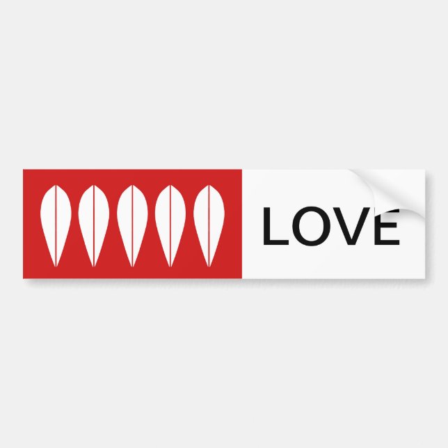 Autocollant De Voiture Bumbersticker-AMOUR de cru de Cathrineholm (Devant)