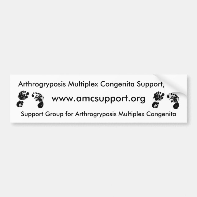 Autocollant De Voiture Bumbersticker d'AMCSI Arthrogryposis (Devant)