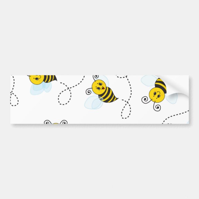 Autocollant De Voiture Bumblebee volant Jaune Noir Bumble Bee (Devant)