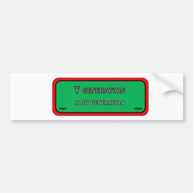 Autocollant De Voiture Bumper/autocollant de fenêtre génération Y (Devant)
