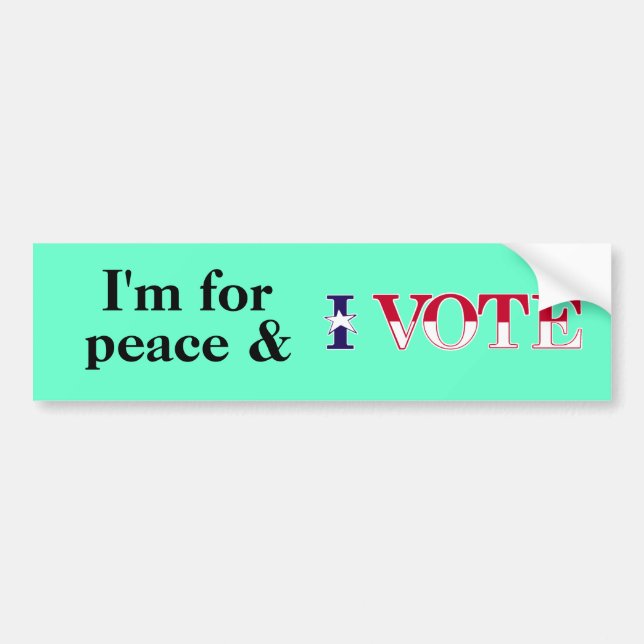 Autocollant De Voiture Bumper de Peace Vote (Devant)