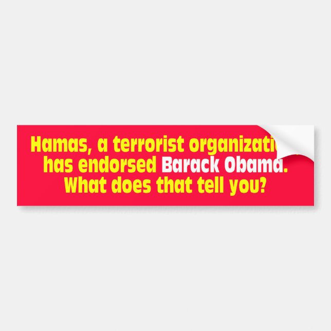 AUTOCOLLANT DE VOITURE BUMPER_NOBAMA_107 (Devant)