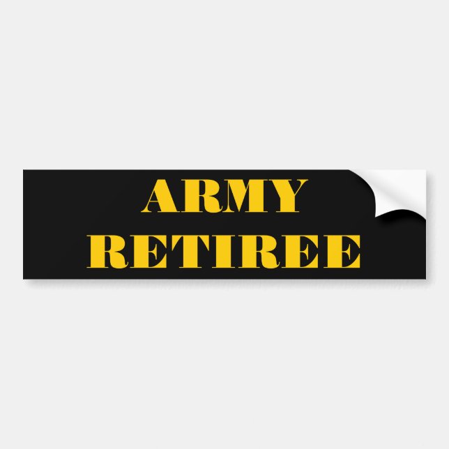 Autocollant De Voiture Bumper Sticker Armée Retraite (Devant)