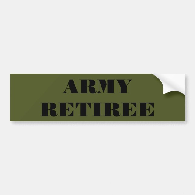 Autocollant De Voiture Bumper Sticker Armée Retraite (Devant)
