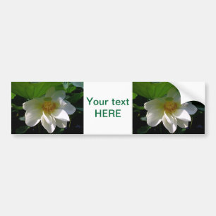 Autocollant De Voiture Bumper Sticker avec délicat blanc Lotus Flower