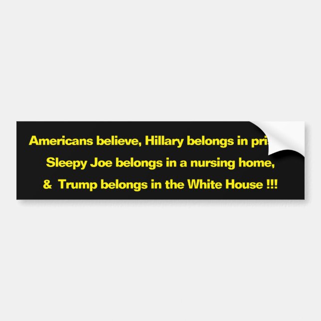 Autocollant De Voiture Bumper Sticker, conservateur, Républicain, Trump (Devant)