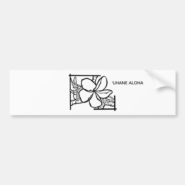Autocollant De Voiture Bumper Sticker de la Plumeria d'Hawaï (Devant)