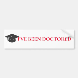 Autocollant De Voiture Bumper sticker Doctorat ou Doctorat