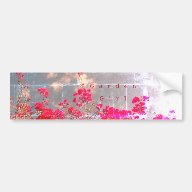 Autocollant De Voiture Bumper Sticker Garden Style Girl design (Devant)
