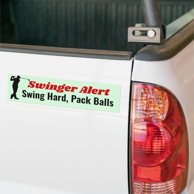 Autocollant De Voiture Bumper Sticker Golf Funny - Alerte Swinger! (Sur camion)