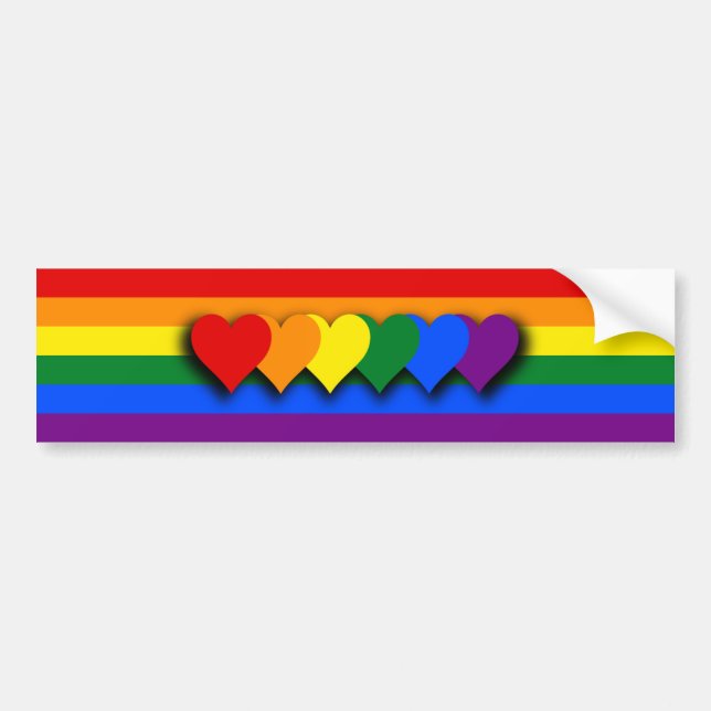 Autocollant De Voiture Bumper Sticker LGBT flag (Devant)