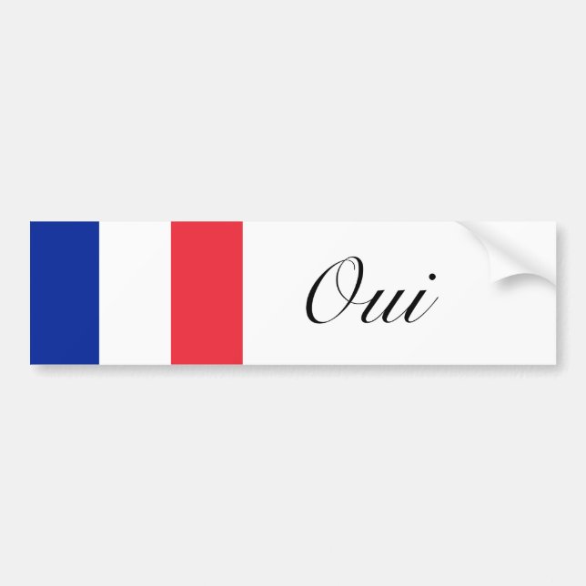 Autocollant De Voiture Bumper Sticker Oui (Devant)