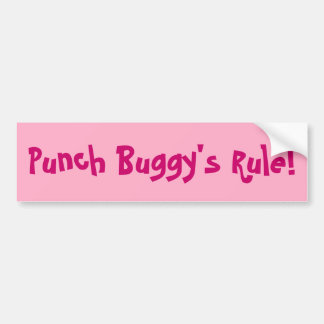 Autocollant De Voiture Bumper Sticker : Règle de Punch Buggy