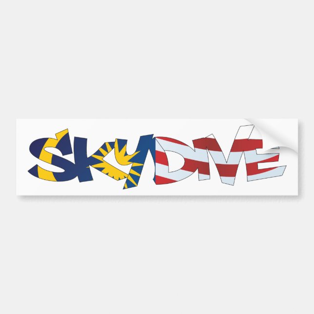 AUTOCOLLANT DE VOITURE BUMPER STICKER SKYDIVE MALAISIE (Devant)