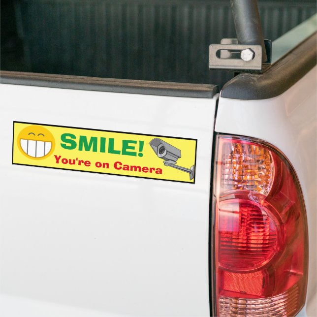 Autocollant De Voiture Bumper Sticker - Smile Vous êtes sur caméra (Sur camion)