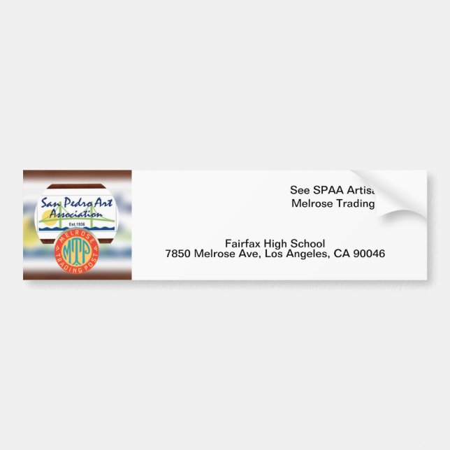 Autocollant De Voiture Bumper Sticker - SPAA - Melrose Trading Post (Devant)