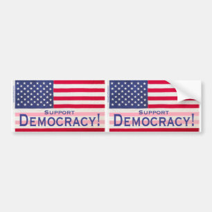 Autocollant De Voiture Bumper sticker - Support Democracy Flag Design