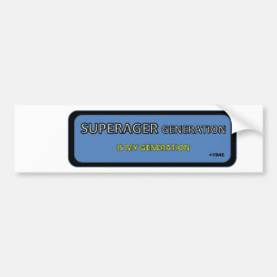 Autocollant De Voiture Bumper SUPERAGER/autocollant de fenêtre