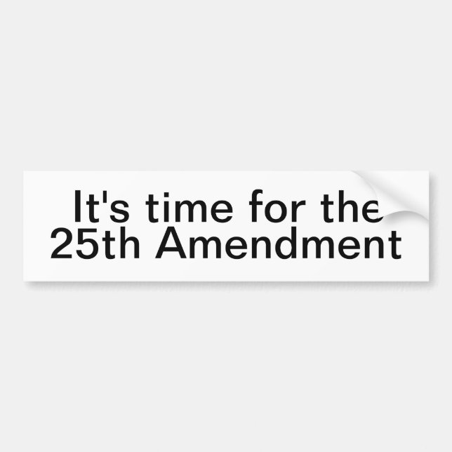 Autocollant De Voiture Bumpersticker - 25ème amendement (Devant)