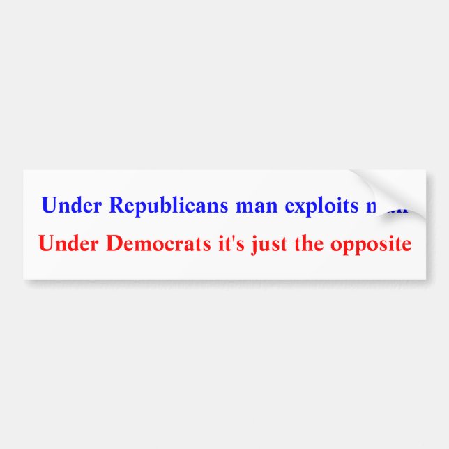 Autocollant De Voiture Bumpersticker apolitique (Devant)