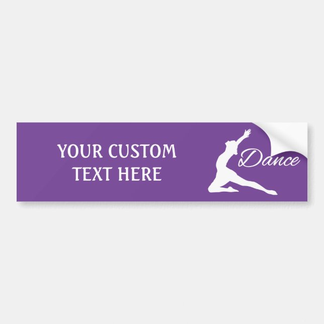 Autocollant De Voiture Bumpersticker couleur & texte personnalisé DANSE (Devant)