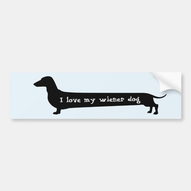 Autocollant De Voiture Bumpersticker de chien de saucisse (Devant)