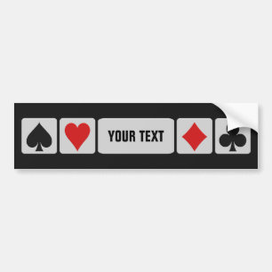 Autocollant De Voiture Bumpersticker de coutume de joueur de carte