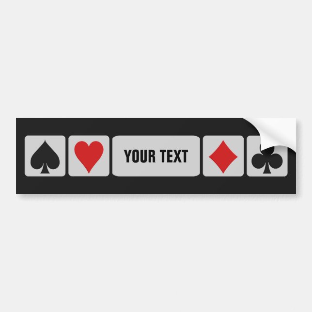 Autocollant De Voiture Bumpersticker de coutume de joueur de carte (Devant)