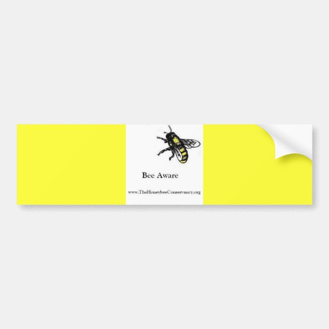 Autocollant De Voiture Bumpersticker de garde d'abeille - abeille avertie (Devant)