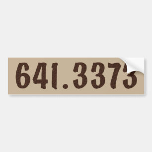 Autocollant De Voiture Bumpersticker décimal de café de Dewey