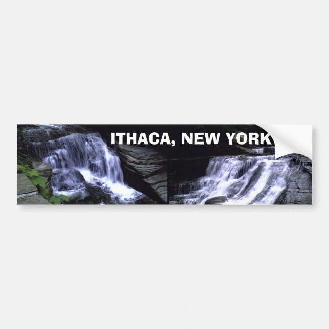 Autocollant De Voiture Bumpersticker d'ITHACA, NEW YORK (Devant)