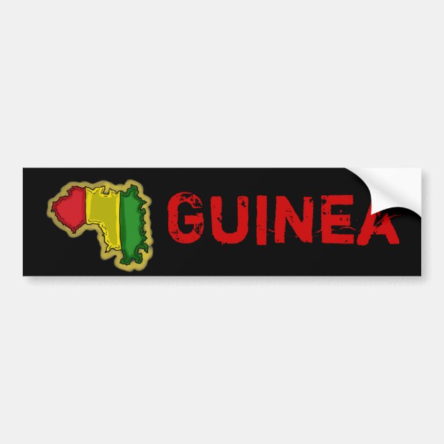 Autocollant De Voiture Bumpersticker Guinée (Devant)