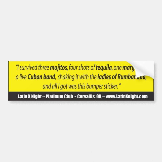 Autocollant De Voiture bumpersticker-latinx (Devant)