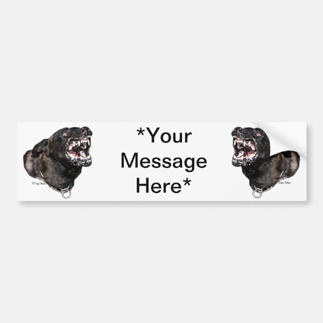 Autocollant De Voiture Bumpersticker néerlandais de chien policier de (Devant)
