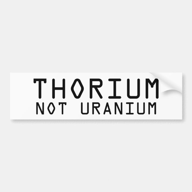 Autocollant De Voiture Bumpersticker non en uranium de thorium (Devant)