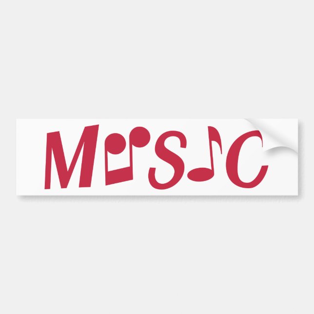 Autocollant De Voiture Bumpersticker personnalisé MUSIQUE (Devant)