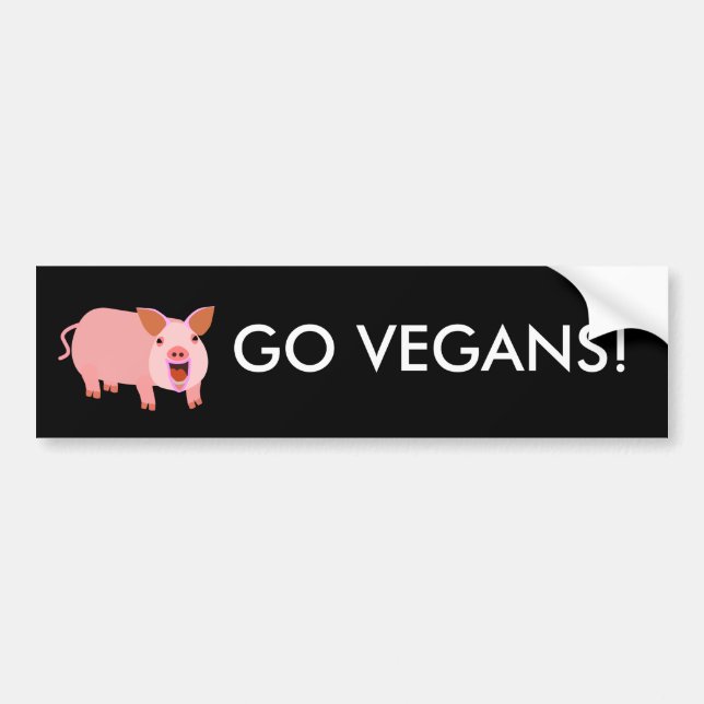 Autocollant De Voiture Bumpersticker végétalien (Devant)