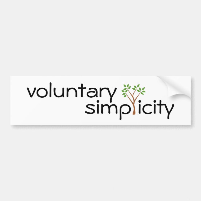 Autocollant De Voiture bumpersticker volontaire de simplicité (Devant)