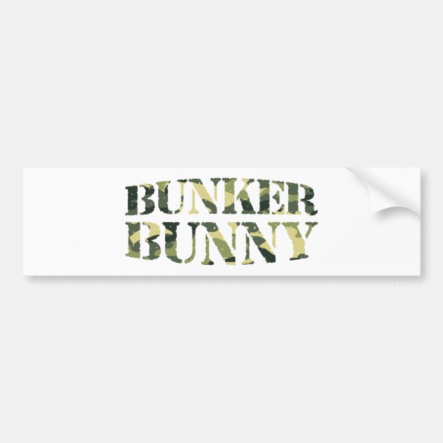 AUTOCOLLANT DE VOITURE BUNKER BUNNY CAMO / CAMOUFLAGE (Devant)