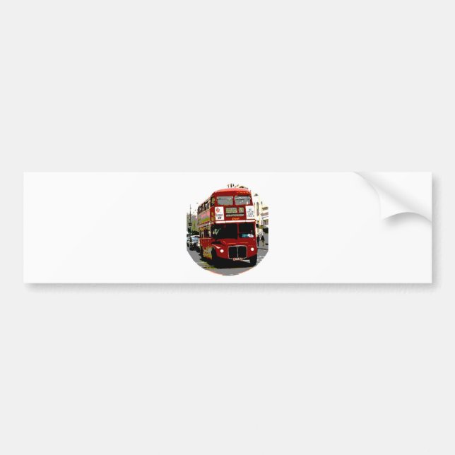 Autocollant De Voiture Bus Rouge de Londres (Devant)