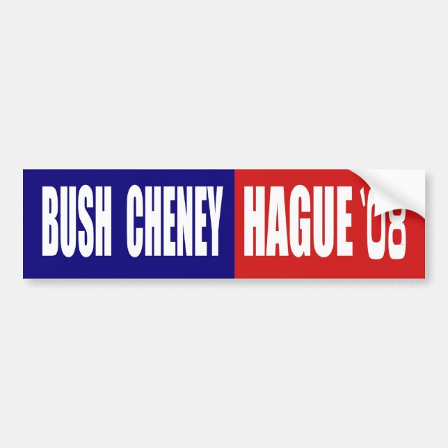 AUTOCOLLANT DE VOITURE BUSH CHENEY/HAYE 08 (Devant)