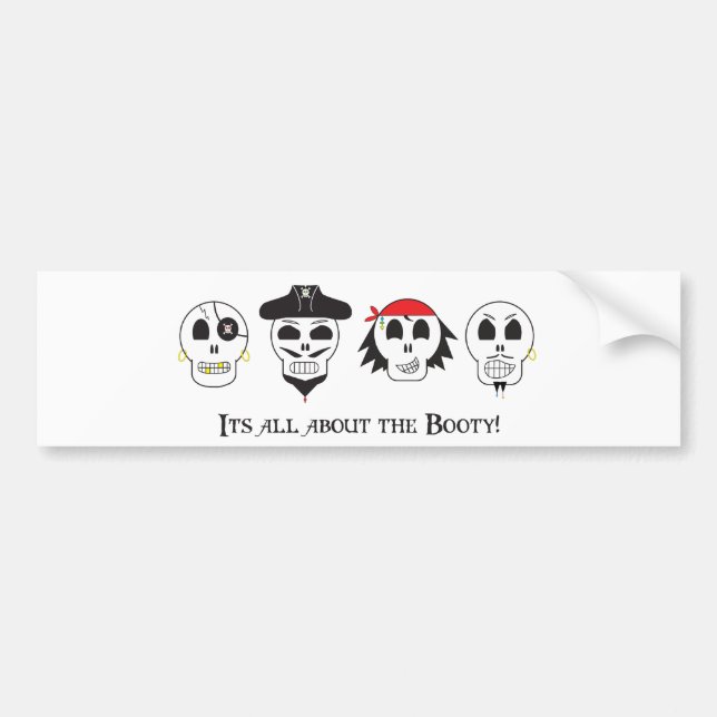 Autocollant De Voiture Butin de pirate (Devant)