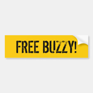 AUTOCOLLANT DE VOITURE BUZZY LIBRE !